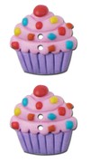 Sweet Treats Pink Cupcake 1-1/8in (2)